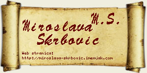 Miroslava Škrbović vizit kartica